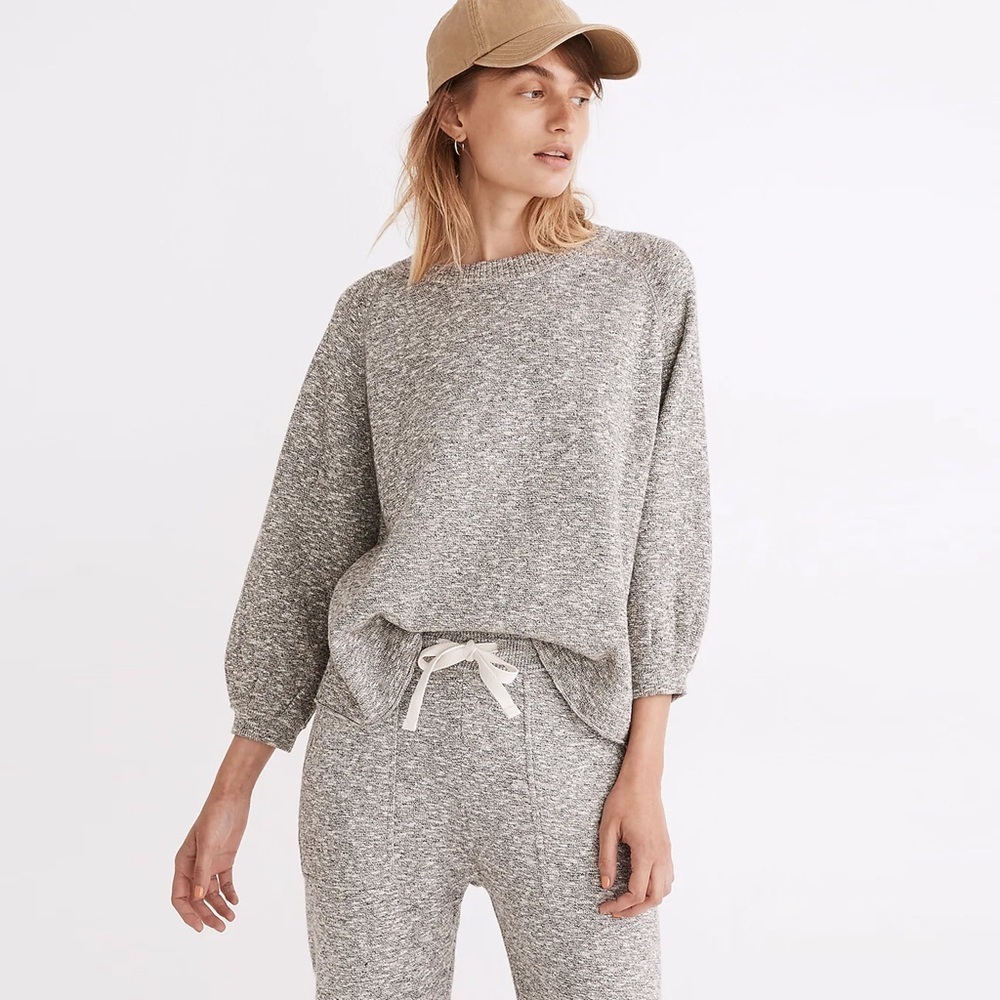 Madewell - Telluride Pullover Sweater - Marled Storm